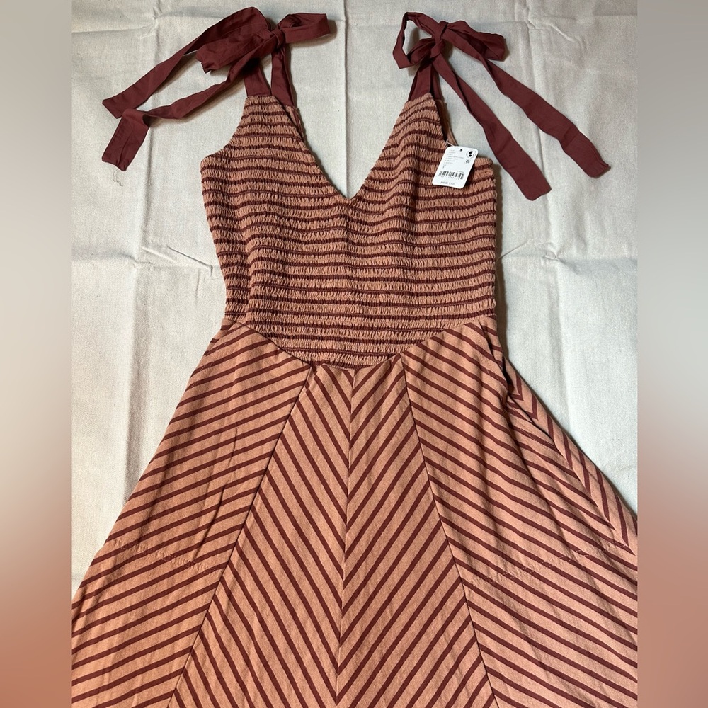 Free People Striped Cecelia Midi Dress